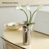Electroplated Silver Ceramic Vase Irregular Flower Arrangement Ornament Modern High-end Silver Vases Home Decor Vases