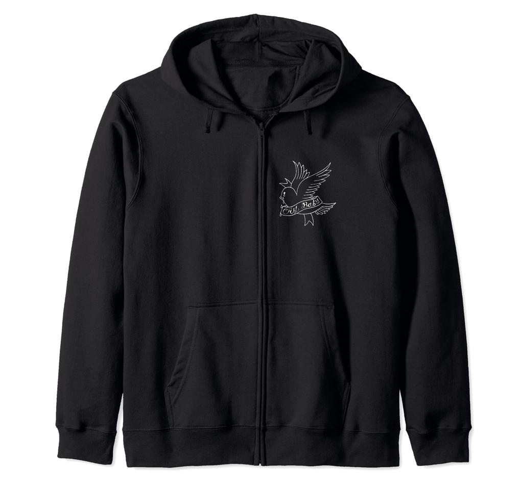 Cry Baby Tattoo Aesthetic Crybaby Bird Zip Hoodie