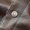 Fleece warm men's leather jacket pu leather lapel large size loose windproof waterproof leather jacket men