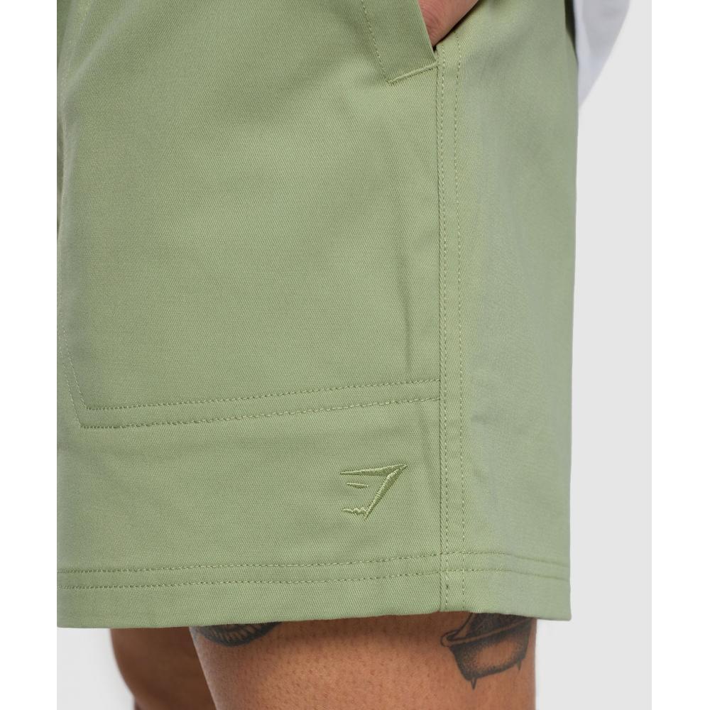 Gymshark Rest Day Woven Shorts Natural Sage Green A5a6d Ecjk