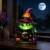 Spooky Desk Lamp Gothic Witch Hat Night Light, Warm Glow Acrylic Halloween Decorative Lamp, Vintage Holiday Party Display Home Decor for Mantel Shelf