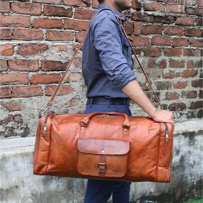 Bolso de cuero del equipaje de mano del viaje del petate durante la noche Bolso del fin de semana del gimnasio