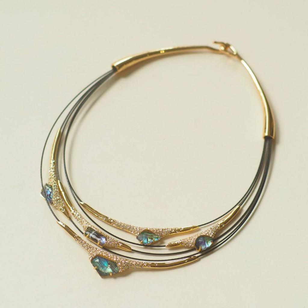 Alexis Bittar Retro Rhinestone & Mother-of-Pearl Niche Choker