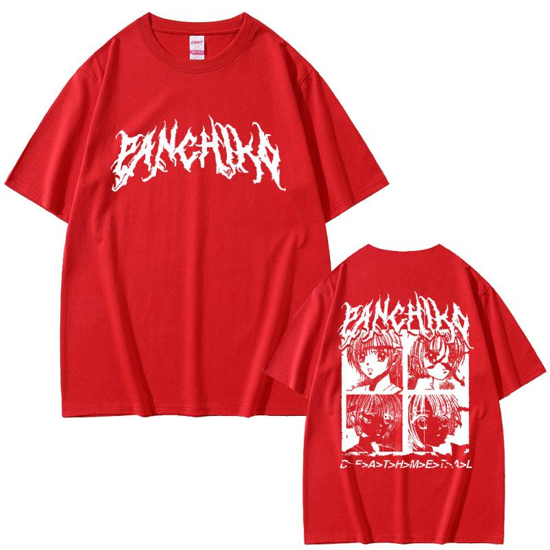 Rock Band Panchiko DEATHMETAL Album Double Sided Print T-shirt Men Women Vintage Loose Oversized Tshirt Men's Casual Cotton Tees