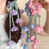 Large Intestine Hair Band Girl Headwear High-end Tassel Ribbon Ethereal Hair Accessory Sweet Lily of The Valley Flower Hair Tie