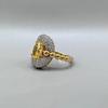 Elegant Oval Yellow Zircon Beads Adjustable Finger Rings For Women Niche Fashion New Jewelry Gift Party anillos mujer