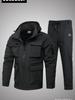 Men's Waterproof Velvet-Enhanced Workwear Set: Warm, Camouflage, Wear-Resistant Outdoor Clothing for Autumn and Winter