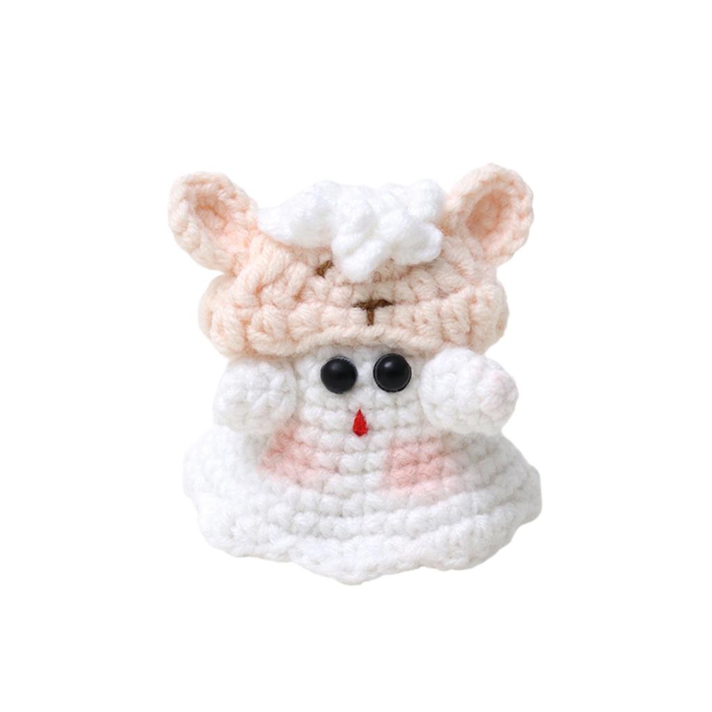 Handmade Wool  Knitted Ornaments, Cute Positive Energy Funny Doll Ornaments