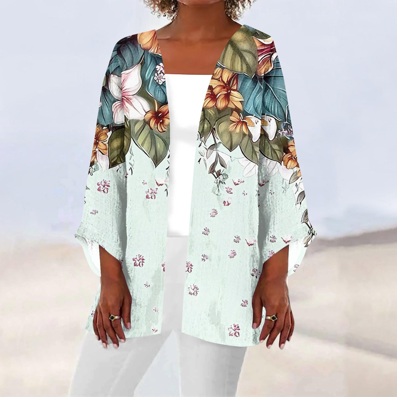 Женская повседневная модная легкая куртка средней длины с принтом — фото 12