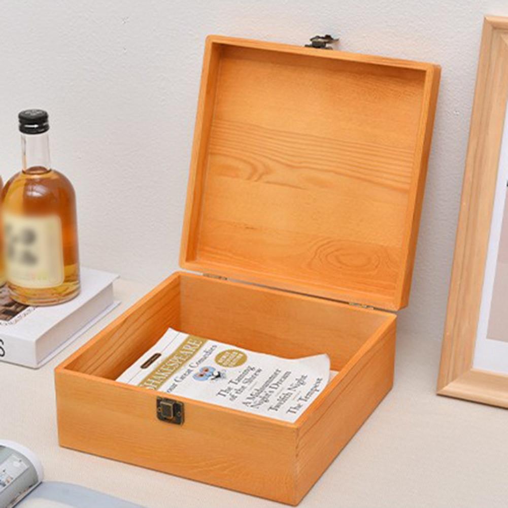 Hushållsträförvaringslåda Fodral Förnödenheter Trälåda