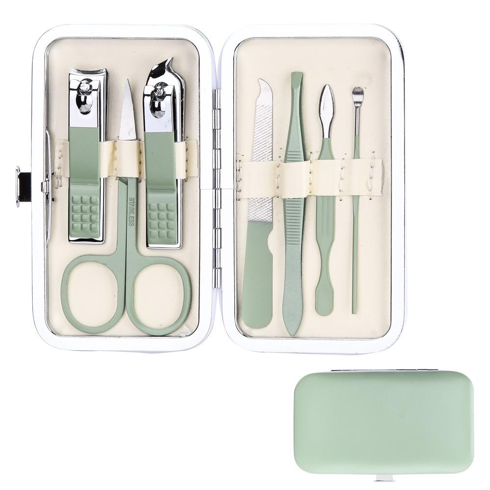 

Stainless Steel Nail Clippers & Manicure Set - 6 Pieces: Includes Clipper, Files, Ear Pick, Eyebrow Scissors, Steel Pusher, Nail Care Tool