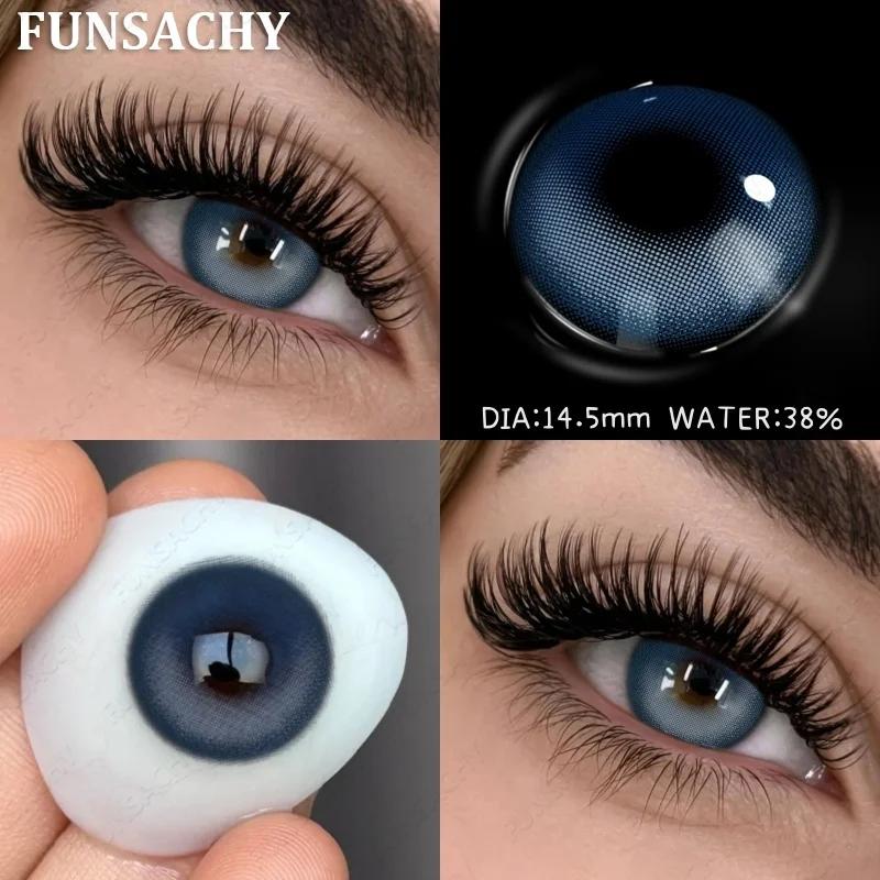FUNSACHY 1 Paar Farbige Pupillen für Augen Große Augen Kontaktlinsen Jährlich Natürlich Braun Kosmetisch Grüne Augenfarbe Linse Graue Linse für Schönheit
