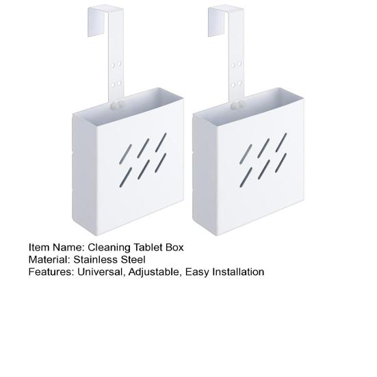 Toilet Cleaning Tablet Holder Stainless Steel Toilet Cleaner Box with Adjustable Hook Universal Tablet Holder for Toilet Tank