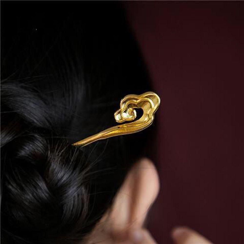 DIY Hair Stick Hairstyle Tools Cloud Shape Women Hair Stick Hanfu Hairpins Chinese Hair Fork