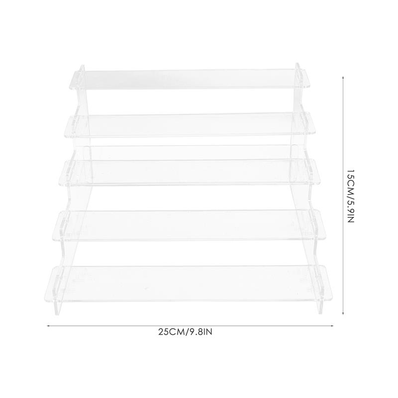 3/5 Layers Acrylic Display Stand Anime Figures Display Rack Cupcake Shelf Desserts Holder Perfume Organizer