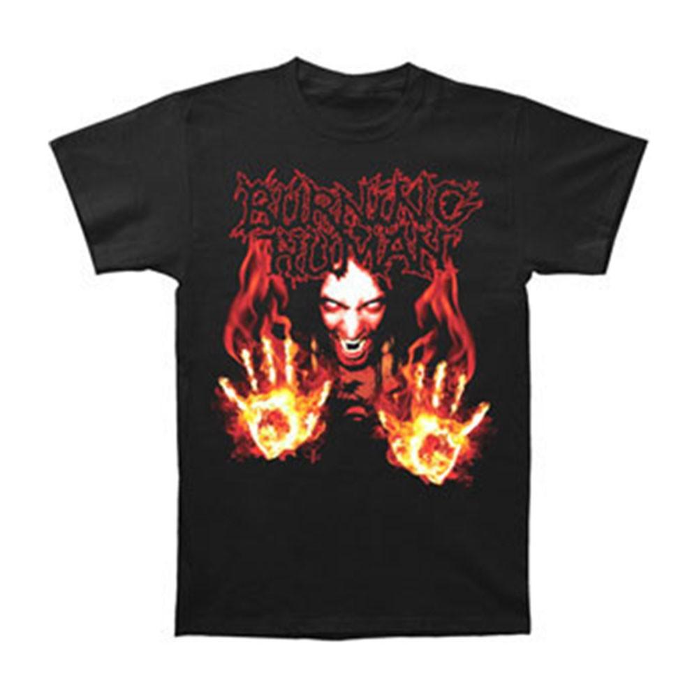 Mens Burning Human Baptized In Fire T-shirt Small Black XXXXL