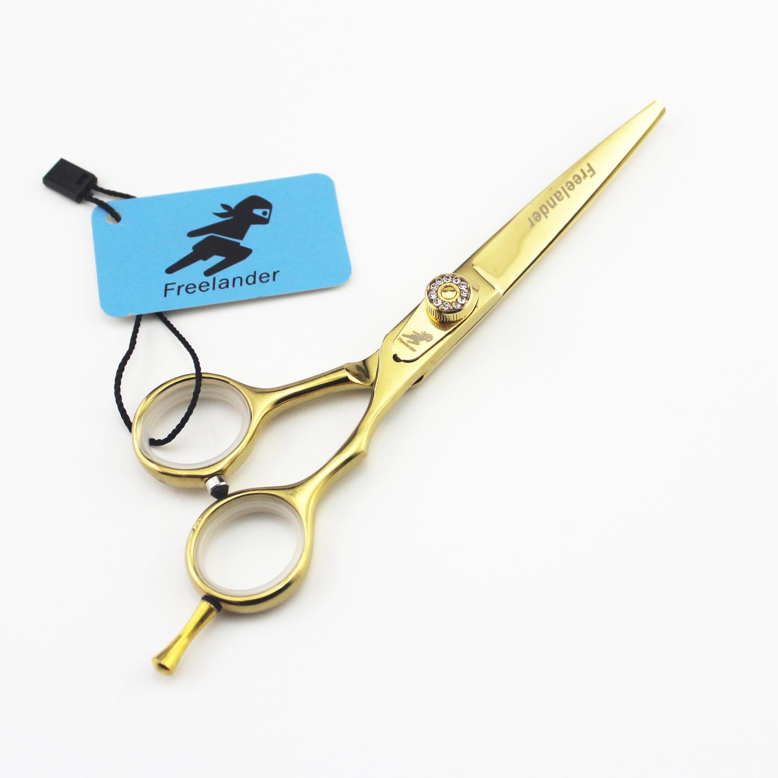 

6 inch 5.5 inch, Freelander, gold, hair scissors, hair scissors, flat scissors, bangs scissors, tooth scissors, thin 6.0inch flat scissors