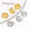 Fashion Crown Beads 18K Gold Plated Big Hole Beads For Bracelets,Separators For Beads,DIY Jewlery Making Supplies Accessories