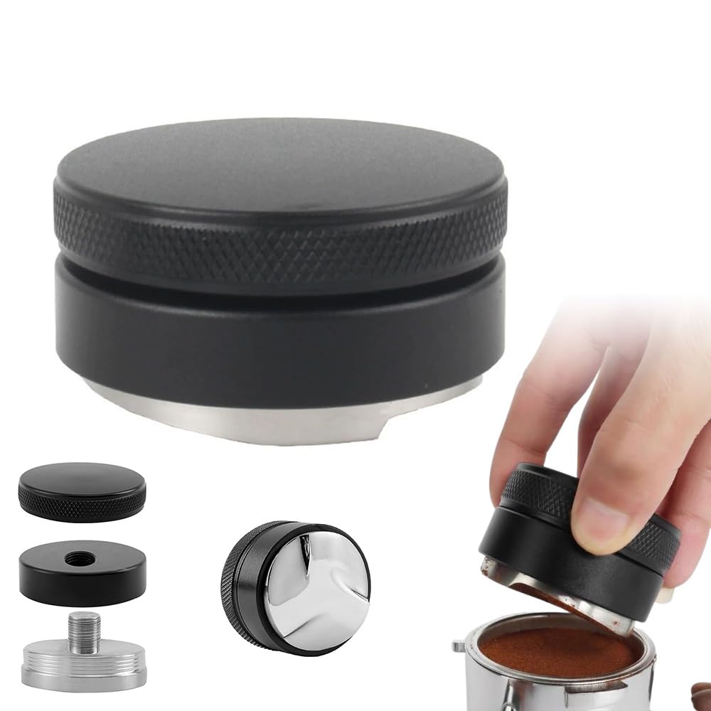 Coffee Distributor, 51mm, Espresso, Coffee Supplies, Stainless Steel Tamper, Landfill Presser, Silver