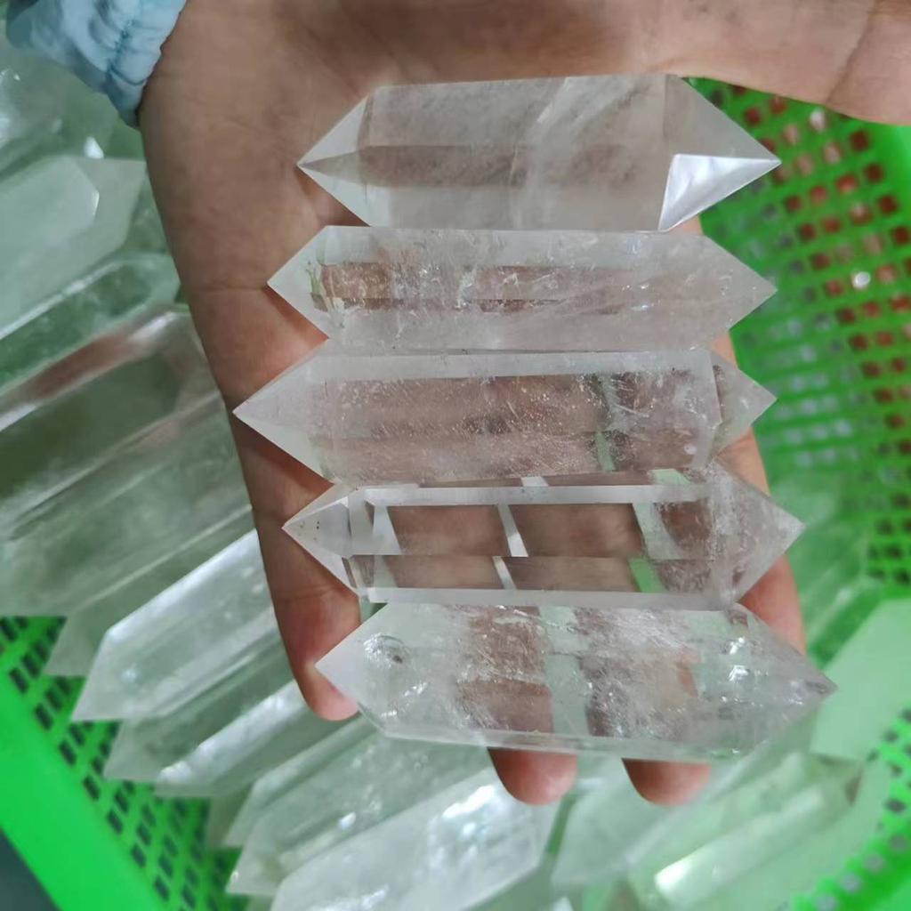 Unique Double Pointed Clear Quartz Crystal Wand Perfect for Rituals & Gifting DIY Craft Supplies
