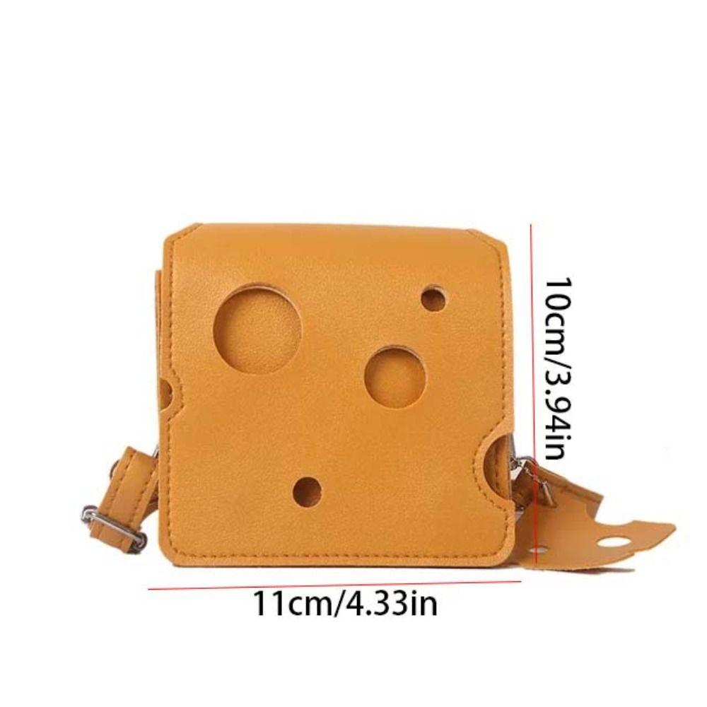 Triangle Cheese Shaped Bag Pu Leather Crossbody Bag Cute Mini Shoulder Bag Girls