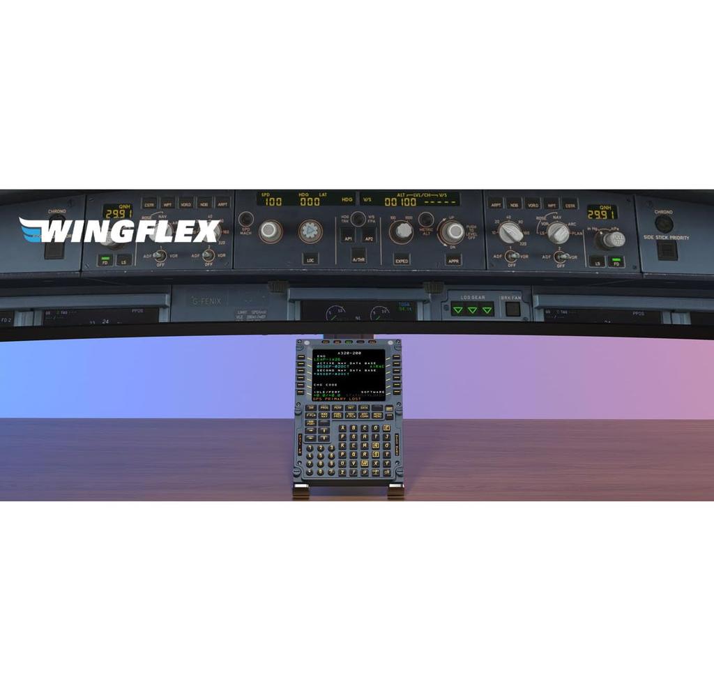 Wingflex A320 MCDU Flight Simulator Flight Controller with Realistic Aircraft Precision and PC Compatible Feel, Control, Plug-and-Play Design, (A320)