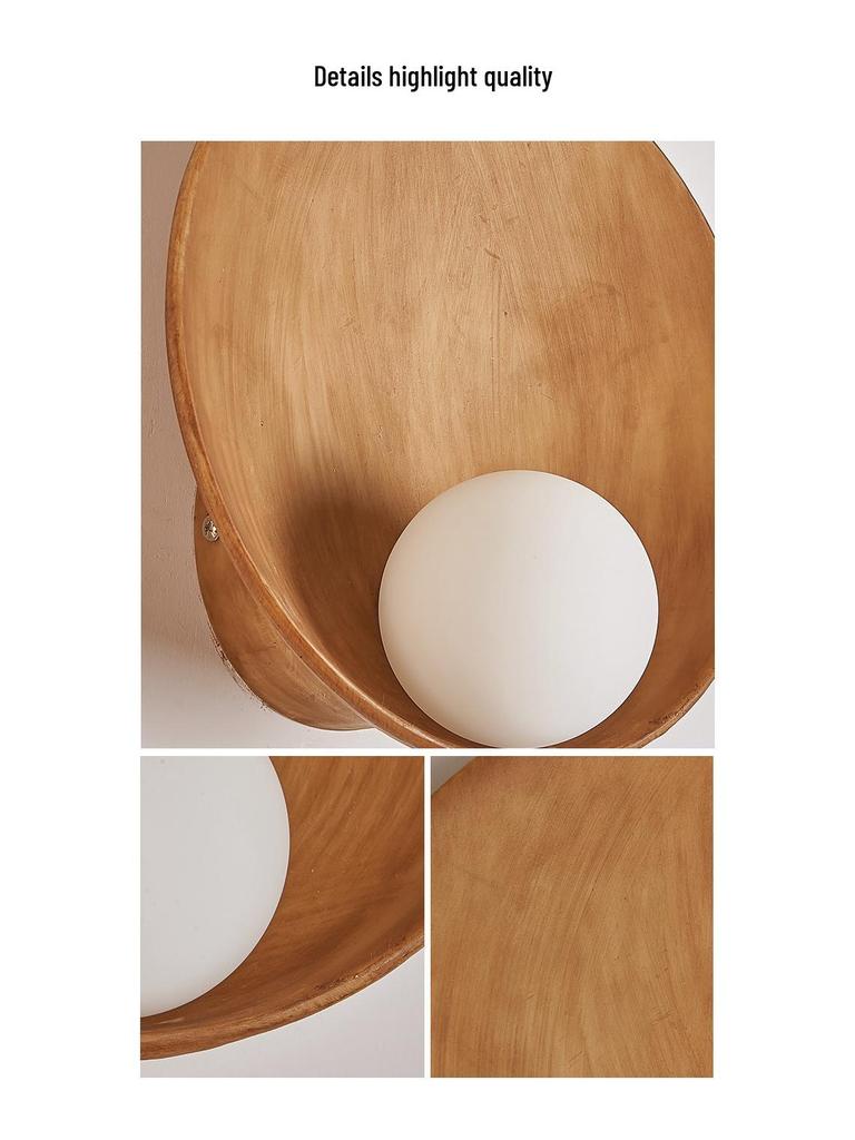 Zen Seashell Wall Lamp - Wabi-Sabi Japanese Style for Bedroom or Corridor Decor