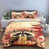 Raccoon Ramen Art Set Decor Soft Comfortable Duvet Cover Bedding Set Included 1*Duvet Cover & 2*Pillowcases gift