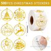 Big Pack of 500 Cute Snowman Stickers, Round Transparent Decals for Christmas Gift Wrapping, Scrapbooking