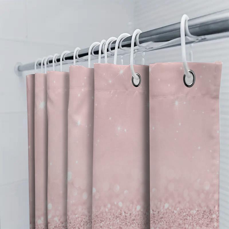 Tenda da Doccia Spa Scintillante con Effetto Gradiente Rosa per Decorazione del Bagno Idea Regalo Perfetta