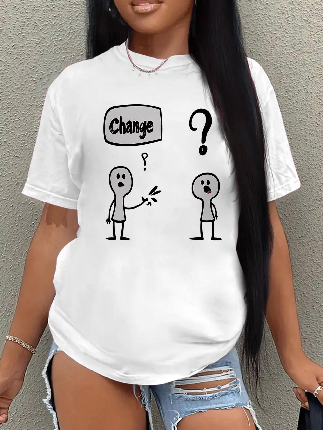 Stylish Printed T-Shirt - Versatile, Easy To Maintain and Comfortable, Women S Casual All Season T-Shirt S