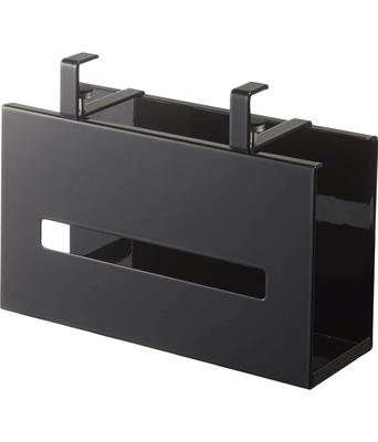 Yamazaki Jitsugyo 5011 Under Wash Cabinet Paper Box Holder Black Approx. W25XD8.5XH18.5cm Tower Floating Storage Tissue Case Tissue Cover