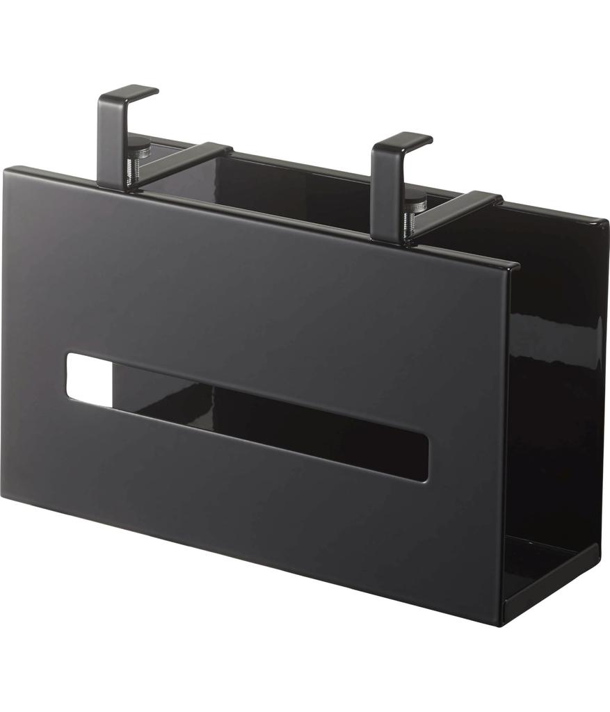 Yamazaki Jitsugyo 5011 Under Wash Cabinet Paper Box Holder Black Approx. W25XD8.5XH18.5cm Tower Floating Storage Tissue Case Tissue Cover