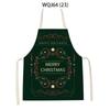 Merry Christmas Tree Socks Gift Letter Printed Cleaning Kitchen Apron Baking Cooking Antifouling Apron Sleeveless Pinafore
