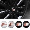 For Audi  A5 4Pcs 56mm Car Wheel Hub Cap Center Sticker Emblem Badge Decal Accessories For Audi A1 A3 A4 A5 A6 A7 Q3 Q5 Q7 RS3 RS4 RS5 S3 S4