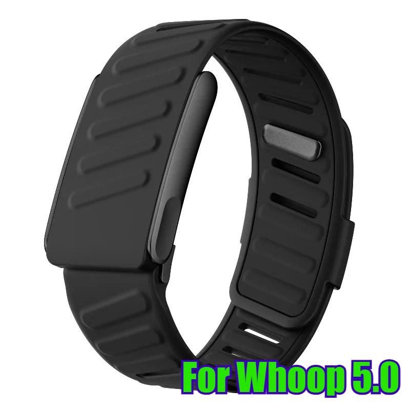 Compatible with WHOOP 5.0 / For Whoop MG WristBand Soft-Touch Silicone Waterproof Sweatproof Soft Adjustable Rubber Band for Whoop 5.0/MG