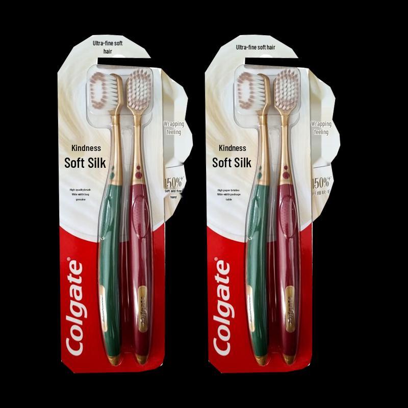 Colgate Gentle Clean Ultra Soft Floss-Tip Toothbrush - Double Twin Pack
