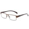 J89868 Anti Blue Light Reading Glasses Metal Squared Computer Readers Unisex Corrective Eyeglasses 1.0-4.0 Blue Light Blocking