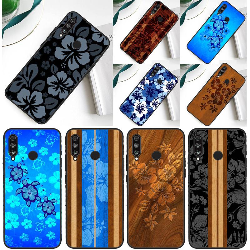 Hibiscus Retro Hawaiian Flower For Huawei P30 Pro P60 P50 P20 P40 P Smart Nova 9 5T Honor Magic 5 Lite X8 X9 a 50 70 Case