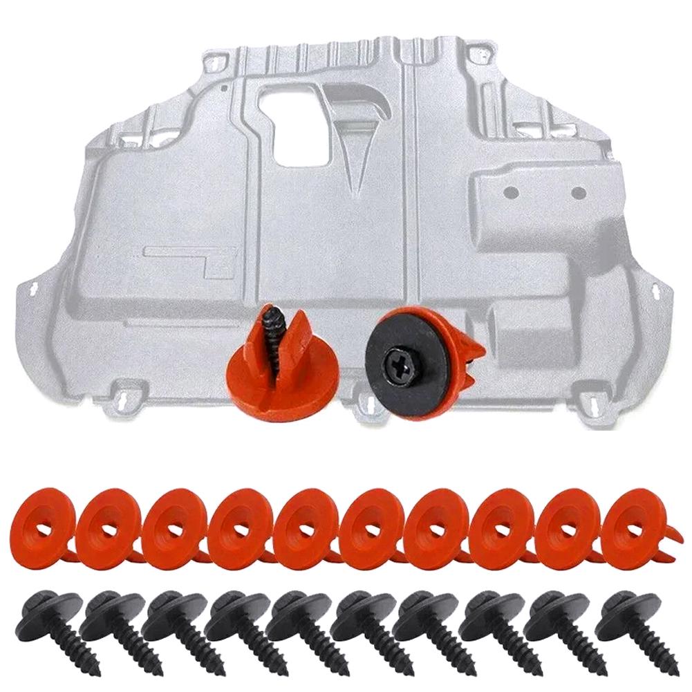 20Pcs Car Engine Undertray Cover Clips Screws for R Jaguar for Ford Focus Ii 04-11 C-max 03-10 for Mondeo Mk3 00-07 Volvo S40 V50 S60 XC70