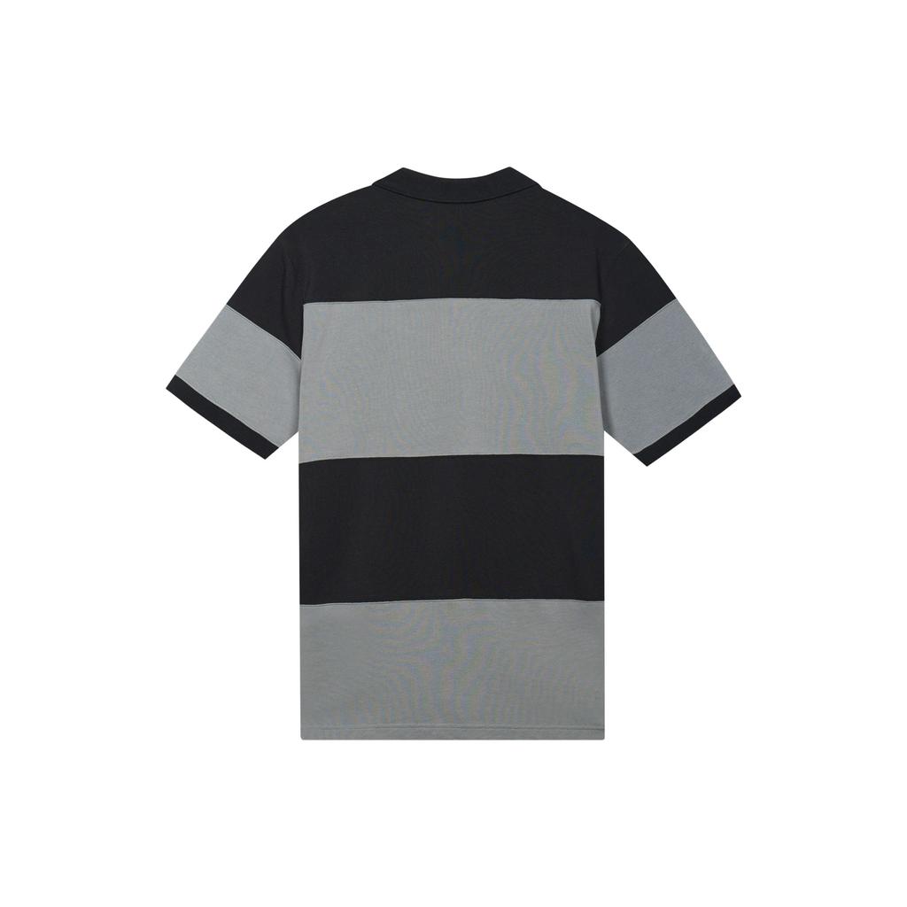 Nike Sport Essential Logo Color Block Short Sleeve Polo Men Tops Black Smoke-Grey DM6951-010