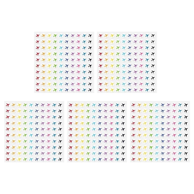

Travel Map Sticker Set Of 500 On 5 Sheets Colorful Airplanes Mini Labels For Vacation Tracking Scrapbooks And DIY Decors 1