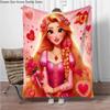 Kreslená Rapunzel Flanelová deka Dětská teplá měkká deka na pohovku postel Krycí deka Vhodná k narozeninám Suvenýry Dárky