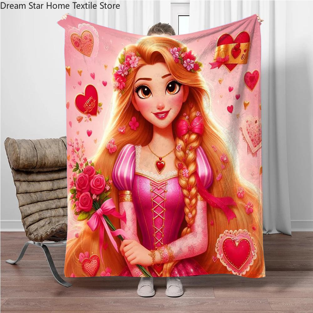 Kreslená Rapunzel Flanelová deka Dětská teplá měkká deka na pohovku postel Krycí deka Vhodná k narozeninám Suvenýry Dárky