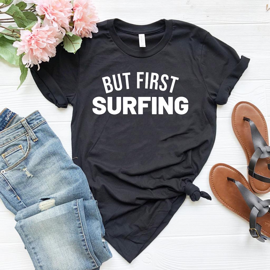 Surfing life t-shirt gift for surfer funny surfing t-shirt surfer gifts surfer gift for her unisex surfer life tee