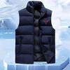 8XL Herren Freizeit Mode Warm Bequem Ärmellose Jacke Weste Mantel Herbst Winter Stehkragen Sport Herren Weste Oberbekleidung