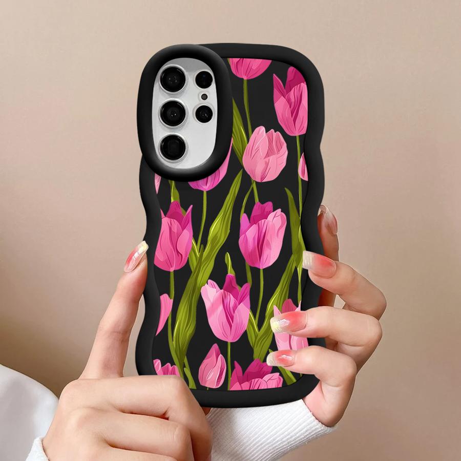 Simple Flower Case for Samsung Galaxy A26 S23 Plus S21 A25 S20 FE S24 S22 Ultra S25 Soft Phone Cover A54 A36 A34 A24 A35 A55