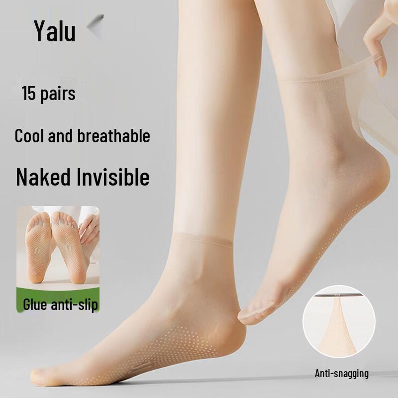 Yalu Women s Ultra-Thin Sheer Ankle Socks 15-Pack One Size