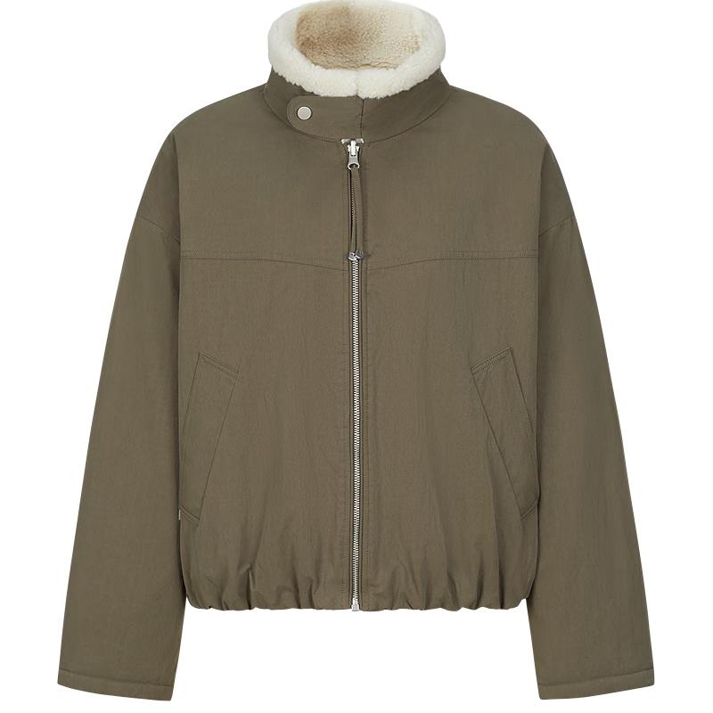 

Anna Co Women s Faux Fur Collar Short Parka Jacket M