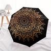 1pc Golden Mandala Pattern Umbrella with Plastic Handle,Suitable for All Seasons Home Travel Outdoor UmbrellaM1327
